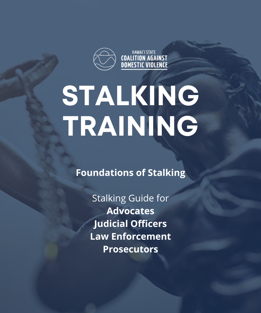 Stalking Training Registration for advocates, officers, and prosecutors